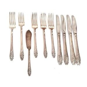 Community 10-piece stainless steel table fork and knife set, classic style